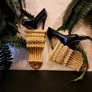 Steve Madden Traisie Black Patent Leather Platform Stilettos Size 6